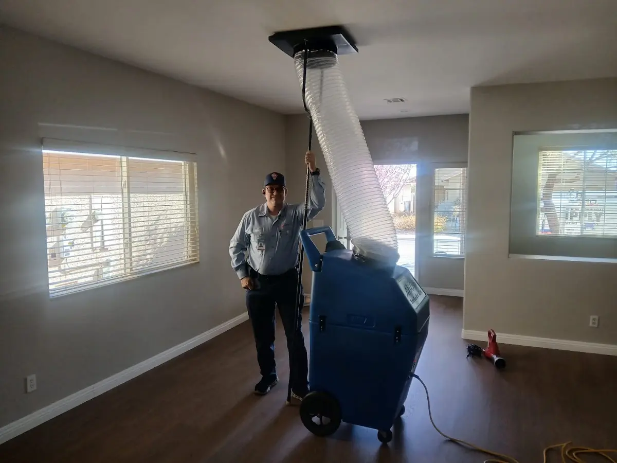 Professional Dryer Vent Cleaning work inside a Corinth home